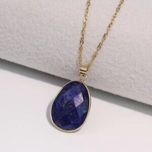 ✨NEW✨ Elegant Natural Stone Pendant Necklace - Lapis Lazuli